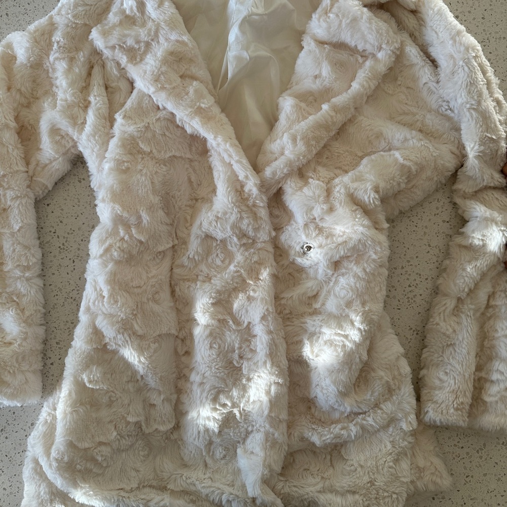 J.O.A. Ivory Faux Fur Coat